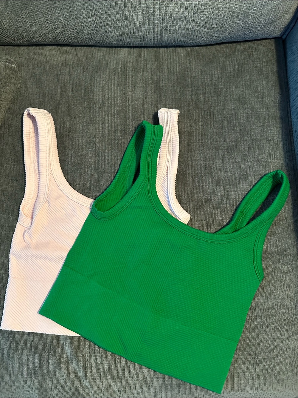 JORDYN JAGGER  Crop Tank Tops - Green & Light Pink &black 3 tanks included